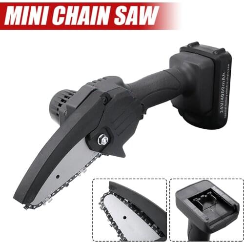 220V Mini Cordless Electric Chainsaw Handheld Rechargeable Electric Saw With Battery UK Charger Set for Wood Branch Cutter
