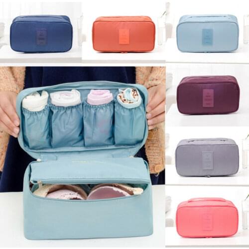 Portable Lady Zipper Storage Bag Travel Underwear Bra Sock Lingerie Organizer Weekend Overnight Underwear Accessories