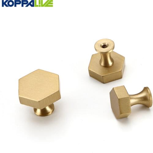 Brass Door Knobs and Handles for Cabinet Kitchen Cupboard Nordic Furniture Handles Copper Drawer Pulls Round