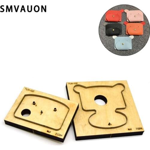 Diy Cartoon Bear Leather Bag Wood Die-cut 2020 New Baotou Steel Leather Bag Suitable For Die-Cutting Machine