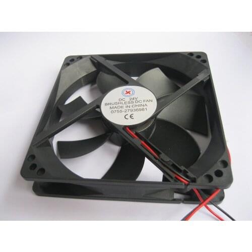 4 pcs Brushless DC Cooling 7 Blade Fan 8025S 24V 80x80x25mm Black