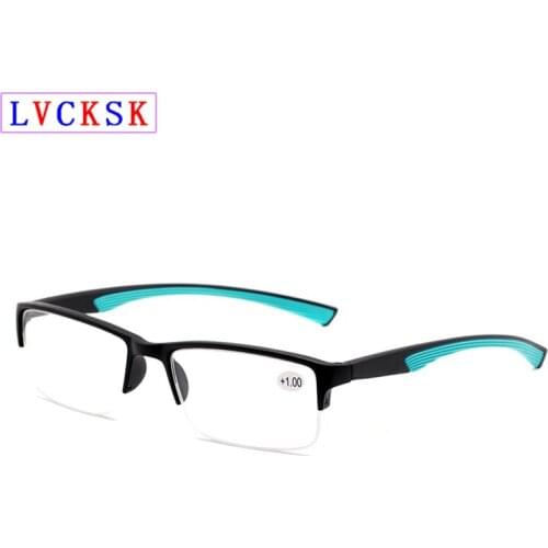 Women Semi Rimless Reading Glasses magnifier Men High Definition Urltralight Rectangle Presbyopia Eyeglasses +1.0~+4.0 D5