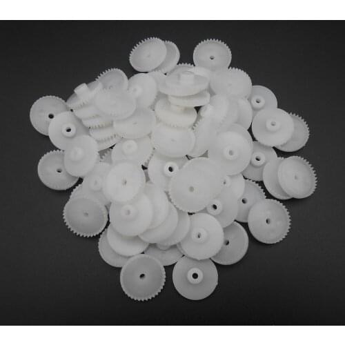 100Pcs 0.5M 36T Plastic Crown Gear 0.5 Modulus 36 Teeth Aperture 2.5mm 2.45mm Tight Distribution 5.4MM X 19MM Gears C362.5A T=36