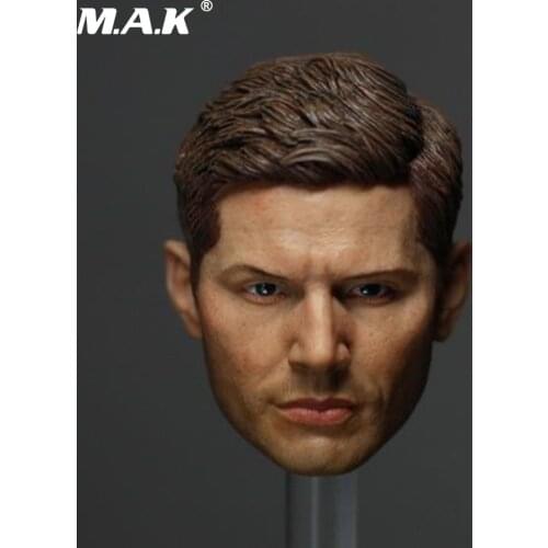 1:6 Man Head Sculpt Supernatural Dean Winchester Jensen Ackles Type Headsculpt for 12" Male Action Figure Body