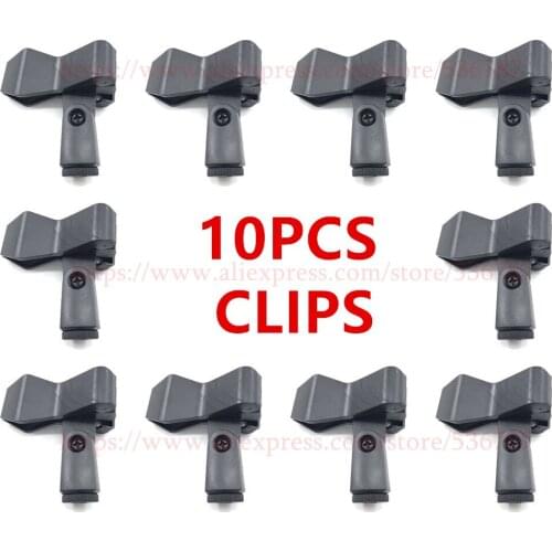 10 pcs/lots Stands Universal Black Holder for universal Handheld Microphone Mic Clip