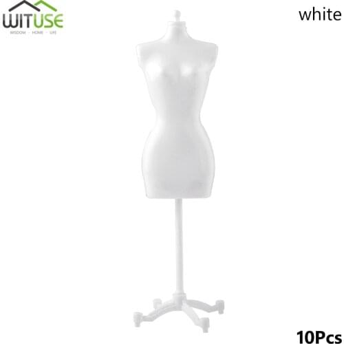 10PCS Plastic Doll Dress Cloth Gown Demountable Display Support Holder Mannequin Model Stand Accessories for Doll Dress