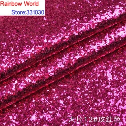 12# Rose Thick Shiny Vinilic Sequin PU Leather fabric with paillette for DIY wedding decotate KTV hotel Garment(100*138cm)