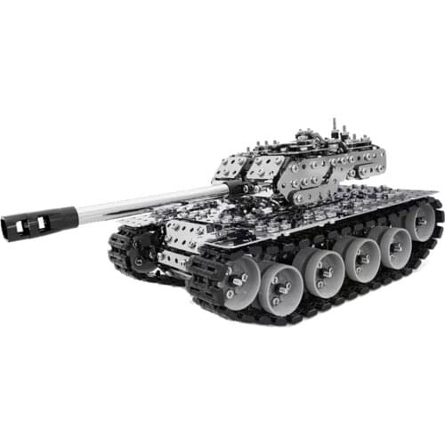 24 X 11.5 X 9cm 843Pcs 3D Mechanical Military Tank Puzzle Model Kit Metal Assembly Toy Model Building Kits For Kids Gift