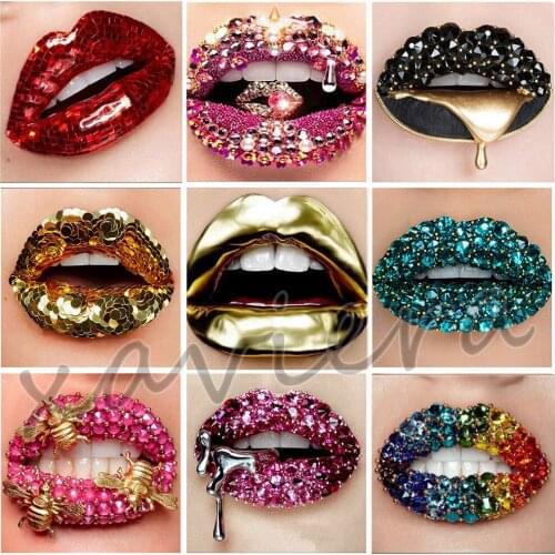 Xaviera 5D Diy Diamond Painting Lip Diamond Embroidery Full Square Drill Cross Stitch Accessories New Arrival Handmade Gift