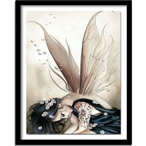 Diamond Painting Cross Stitch Girl Diamond Embroidery Portrait Paint Drill Rhinestone Picture Home Decoration