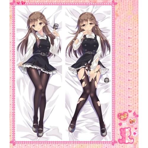 Anime Cartoon Double Sided Bolster Hugging Peach Skin 2 Way Pillow Case Pillow Cover Pilllowcase Gift 78020