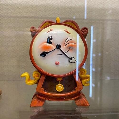 Disney Beauty and the Beast Lumiere Clock Action Figures 12cm Belle Action Figure Model Toys Collection Toys Gifts for Children