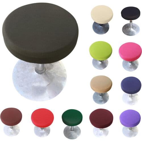 Bar Stool Cover Rotating Chair Cover for Bar Office Solid Color Chair Protector Elastic Anti-Dirty Seat Cover Home Office Decor