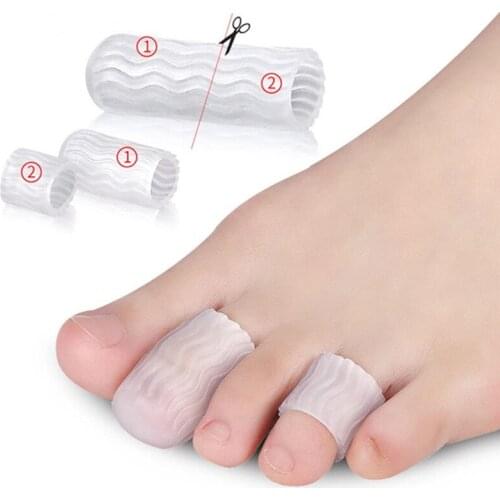 White/Nude 2Pcs/Set Silicone Gel Bunion Toe Blister Pain Relief Protector Separator Protector Foot Care Tool