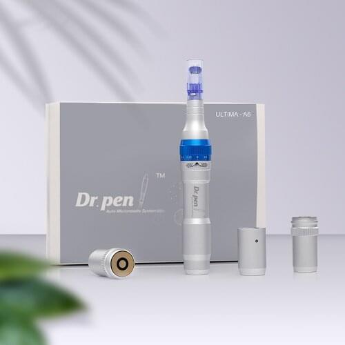 ULTIMA A6 Derma Pen Auto Microneedle System Adjustable Needle Length Electric Derma Stamp Digital permanent Make Up Device