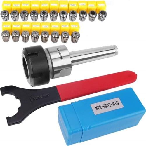 Cnc Milling Machine Tool 9pcs +er20 Wrench Mt2 Mt3 Mt4 Er20 M10 M12 M16 Er20 Spring Clamp 1pcs Chuck Chuck Holder