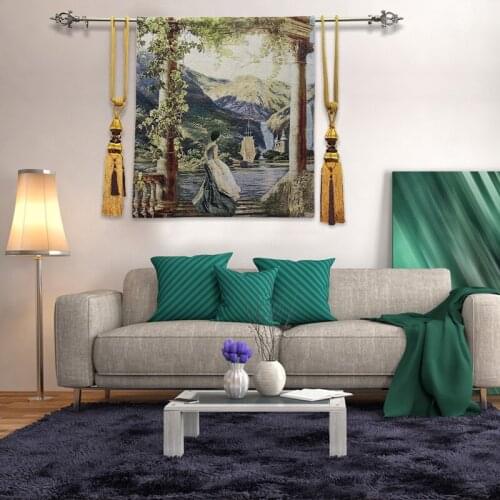 Italian Style Bedroom Tapestry Wall Hanging Decor Hallway Decoration Medieval Dobby Blanket Machine Washable