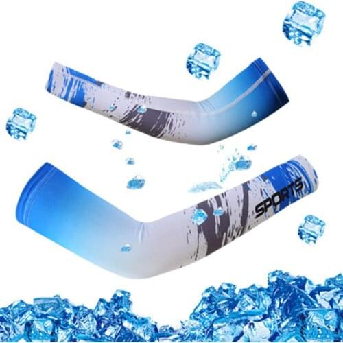 Summer Outdoor Sports Man & Woman Ice Fabric Arm Sleeve UV Protection UPF50+ Driving Cycling Arm Ice Sleeve Cover