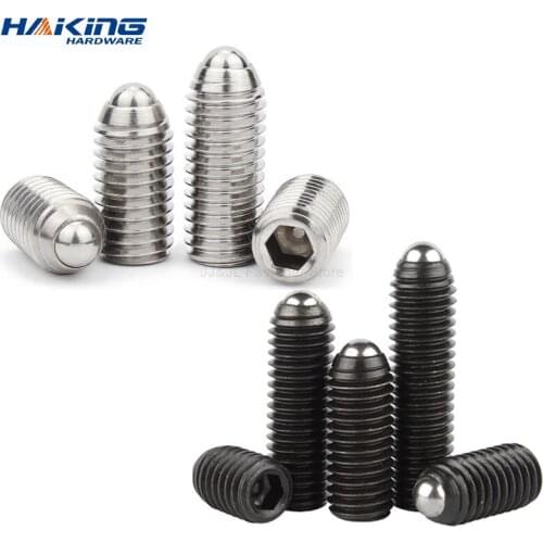 M3 M4 M5 M6 M8 M10 M12 Black Grade 12.9 304 stainless steel Hex Socket Allen Spring Ball Plunger Grub Point Set Screw Bolt
