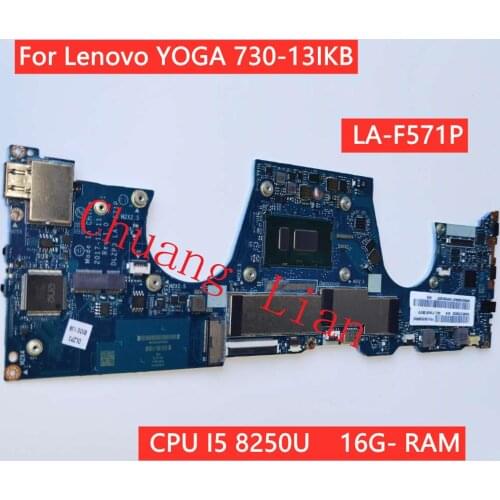 For Lenovo YOGA 730-13IKB notebook motherboard DLZP3 LA-F571P with CPU I5 8250U16G- RAM UMA 100% Fully Tested