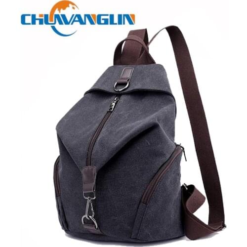 Chuwanglin Fashion school bags for teenage girls canvas backpacks women 's travel bags College style Laptop backpack A8020