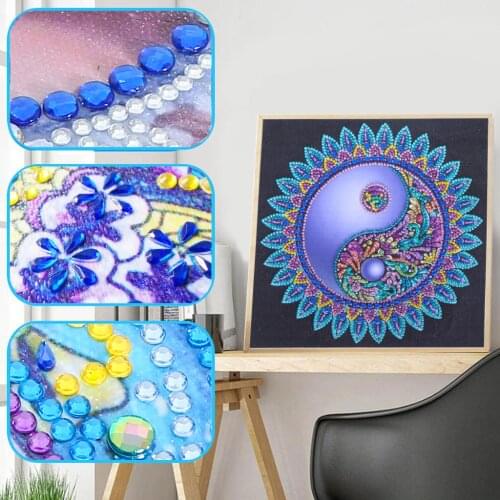 Partial Special Shaped Round Drill 5D DIY Diamond Painting "Tai Chi " Pattern Embroidery Cross Stitch 5D Home Decoration Gift