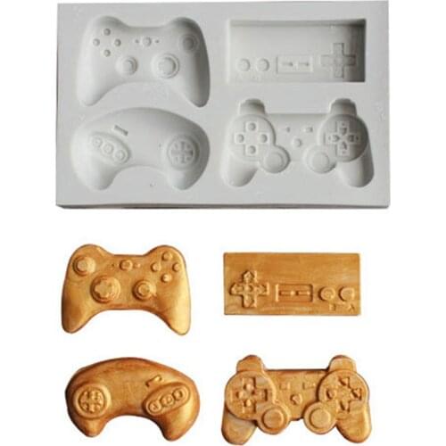 New Gamepad Silicone Mold gamers boy gift game controller shape Fondant Silicone Mould Cake Decoration Sugar Mold Baking Mold