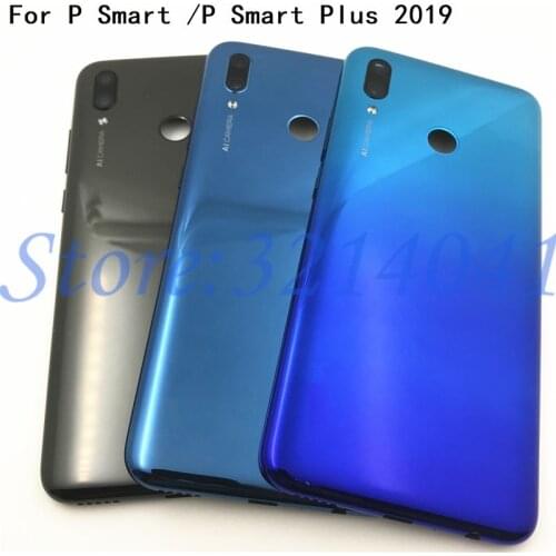 New For Huawei P Smart 2019 Battery Back Cover Rear Cover Housing Door For Huawei P Smart + 2019 has camera Lens and button