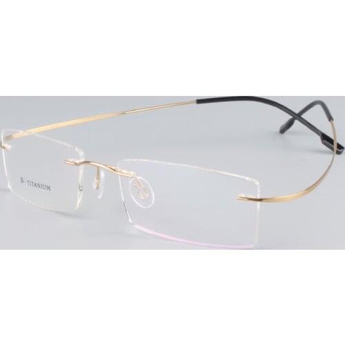 Titanium Rimless Glasses Men Prescription Eyeglasses Frame Women Ultralight Myopia Optical Frameless Korean Eyewear