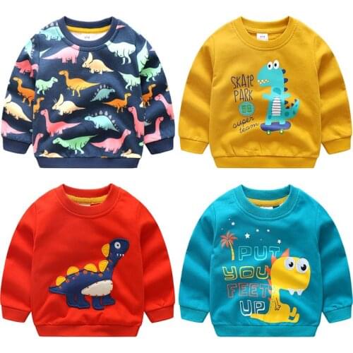 2020 Autumn Winter Warm Hoodies for teen boys 2-10 Years Old Long Sleeve Cartoon Animal School Baby Kids Toddler Boy Sweatshirt