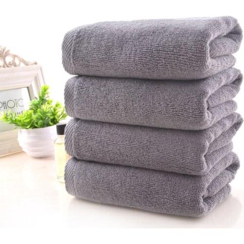 Grey Cotton Polyester Face Towel Solid Color Rectangle No Fade Household Bathing Towel Kids Adults Bathroom Serviette De Bain