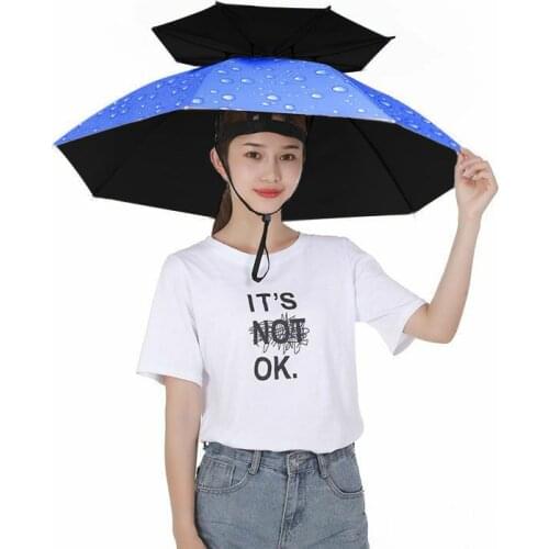 2020 New Wearing Umbrella Free Your Hands Portable Umbrella For Adult Children Men Women Umbrella Fishing Outdoor Work Hot E0966