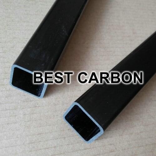 20mm x 17mm x 1000mm Pultruded Square Carbon Fiber Tube