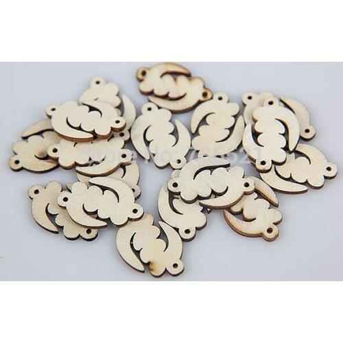 SANSHOOR Irregular Gye Nyame Beads Adinkra Symbols of West Africa Wooden Accessories Jewerly For Diy 200pcs/lot WB-012