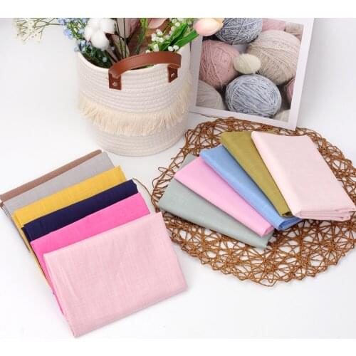 IBOW 100% Pure Cotton Fabric Solid Color Handmade DIY Sewing Materials Home Textiles Mask Making Crafts Supplies 45*150cm/pc