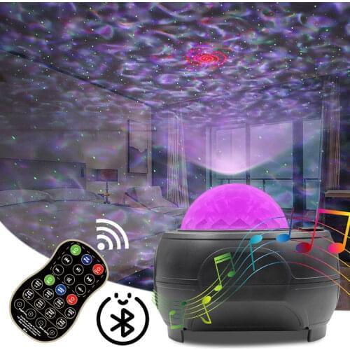 USB LED Star Night Light Colorful Galaxy Starry Sky Projector Light Blueteeth Voice Control Music Play Romantic Projection Lamp