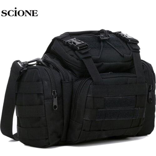 Military Tactical Waist Bag Molle Sports Shoulder Bag Waterproof Oxford Camping Travel Hiking Trekking Camouflage Bags XA739WA