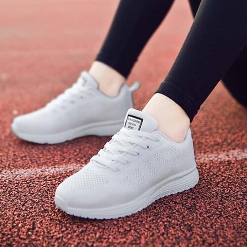 VTOTA Women Flat Casual Shoes Light Breathable Walking Mesh Lace Up Sneakers Women New Spring tenis feminino Basket Femme Shoes