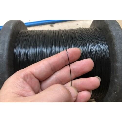 0.38MM-0.8MM 50-100M,black nylon coated built-in 304 stainless steel wire rope, sea fishing line chain hook line hanging crystal