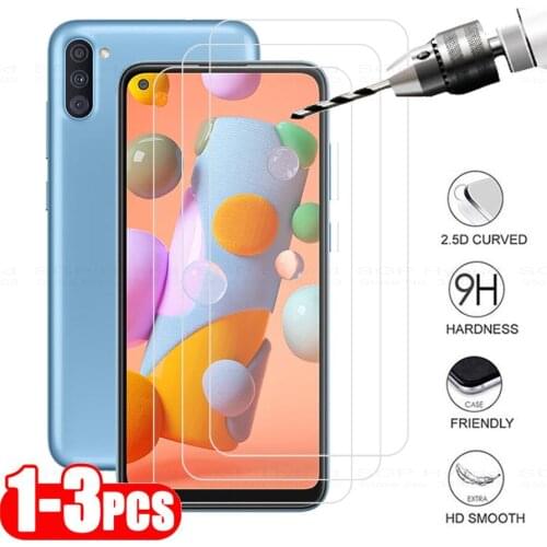 1-3Pcs Tempered Glass For Samsung A11 2020 Protective safety Film For Galaxy A11 A 11 A115F Screen Protector armor glas 6.4