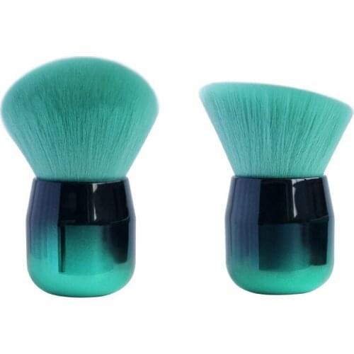 1Pc Blusher Brush Hair Mushroom Powder Makeup Brush With Portable Aluminum Short Handle Make Up Tool