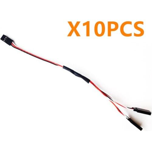 10Pcs 300mm RC Servo Extension Cord Wire Cable Lead Wire Y Extension for RC JR Futaba servo LED esc