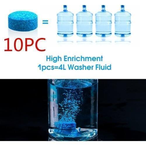 10 pcs Car Windshield Cleaner Wiper Washer 40L Glass Screen Detergent Fluid Solid Concentrated Effervescent Tablets Window clean