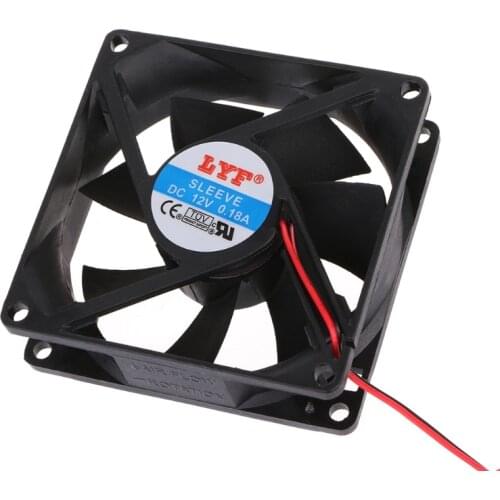 12V 2-Pin 80x80x25mm PC Computer CPU System Heatsink Brushless Cooling Fan 8025