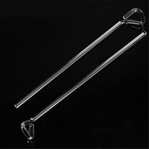2 Pcs Laboratory Lab Glass Triangle-headed Cell Spreader 20cm long