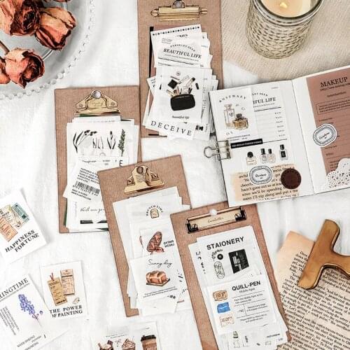 20 Sheets Beloved Series Memo Pad Creative Retro Journal Decoration Material Package Stickers School Stationery Supplies Kawaii