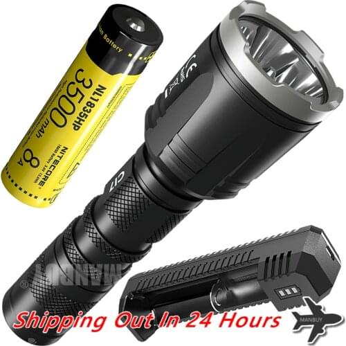 2020 NITECORE CI7+ ui1 USB Charger+ NL1835HP Battery 2500 Lumens IR Flashlight Dual Beam Switching Torch Outdoor Camping Hunting