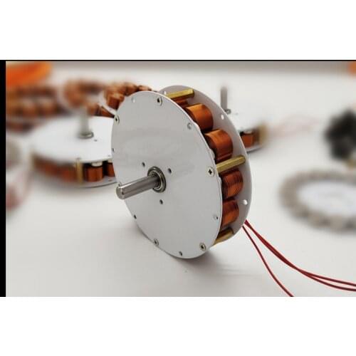 80W-100W Mini Disc Iron Core Generator Strong Magnetic Low Speed Multi-pole Three-phase AC Generator