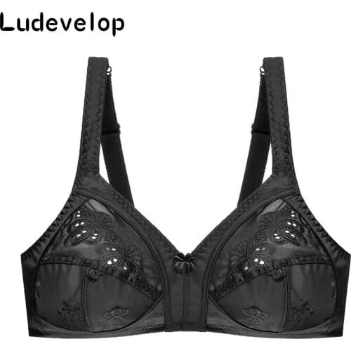 Ladies Secret New Women Full Cup Sexy Lingerie Unlined Lace Bralette Underwire Big Size Bra Plus size Cotton Minimizer Bras