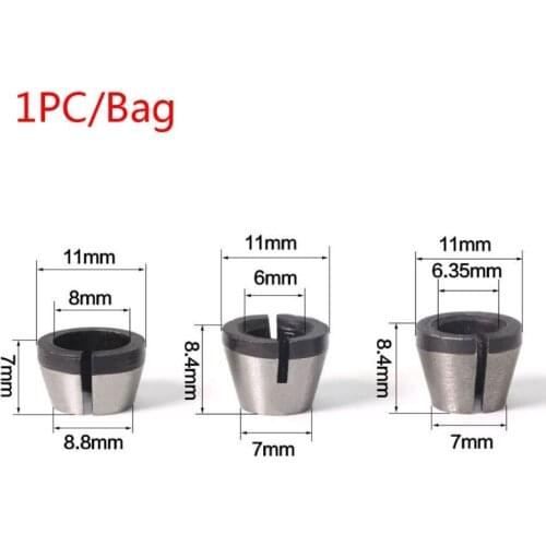 L9BE 6mm 6.35mm 8mm Collet Chuck Adapter Engraving Trimming Machine Electric Router High Precision